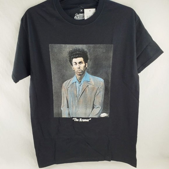 Seinfeld Cosmo The Kramer Print Graphic T Shirt Black Men's M New - Picture 1 of 5